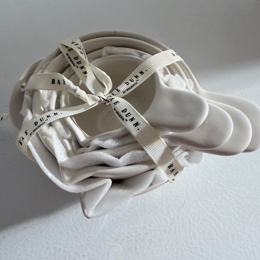 Rae Dunn Cream Ceramic measuring cups